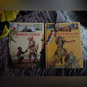 Robinson Crusoe and The Last of the Mohicans Illustrated Books